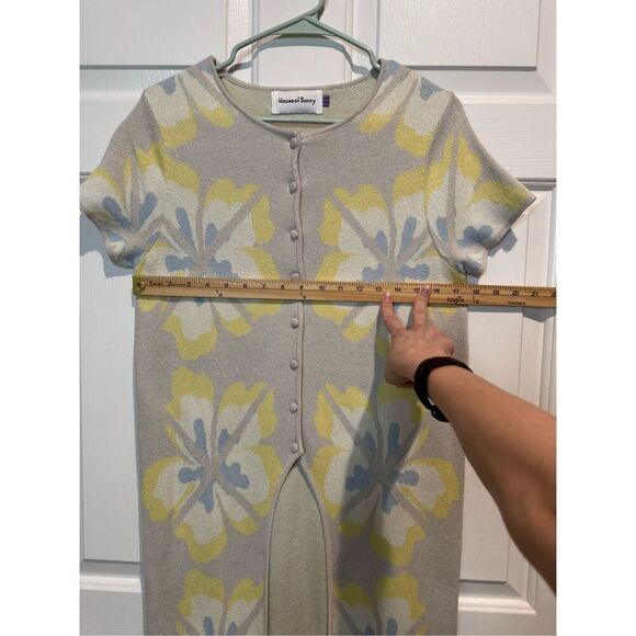 House of Sunny Hibiscus Aaron Knit Long Length Short Sleeve Top Women's 8US - Picture 6 of 16